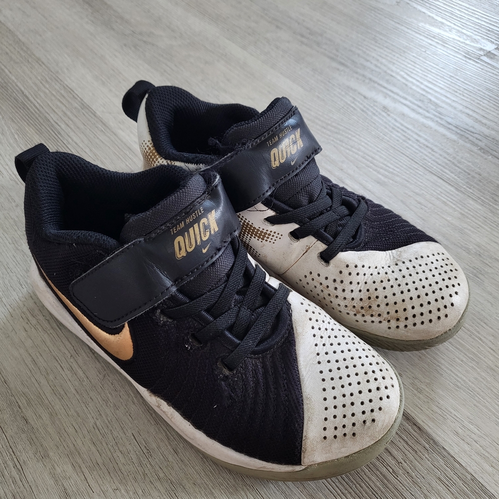 Nike Kids Sneakers - Black, White, and Gold